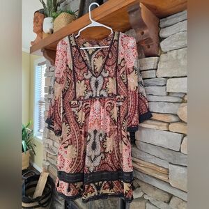 Gorgeous RANNA GILL boho layered light cover up summer dress! 4 Small